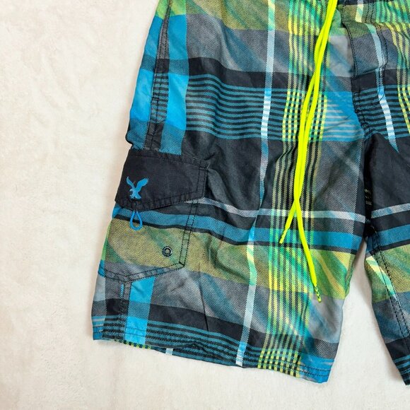 American Eagle Outfitters AEO Men's Board Shorts Swim Trunks Size M - Beachwear - Picture 5 of 14